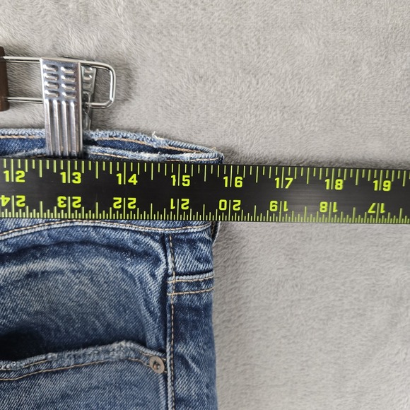 American Eagle Women Super High-Rise Straight Jeans Size 6 Distressed - Picture 9 of 11